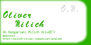oliver milich business card